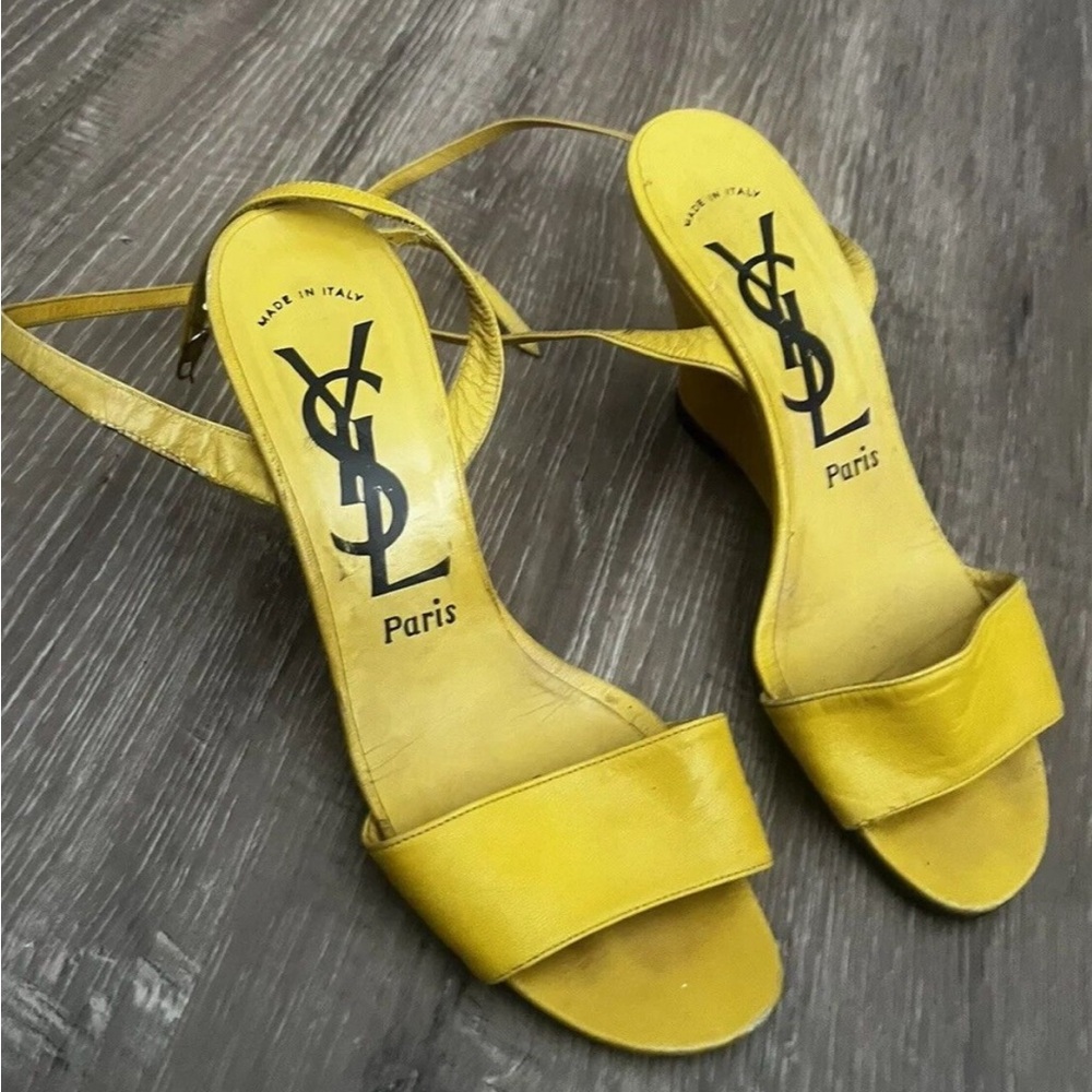 Vintage Yves Saint Laurent leather wedges